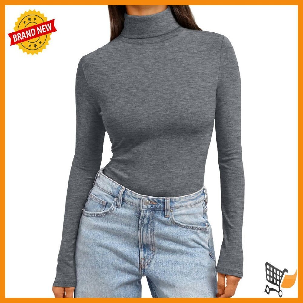 Women's Thermal Turtleneck Top Long Sleeve Slim Fit Base Layer